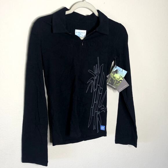 NWT Carve Designs Black Long Sleeve Bamboo XS Zip Up - Picture 9 of 9